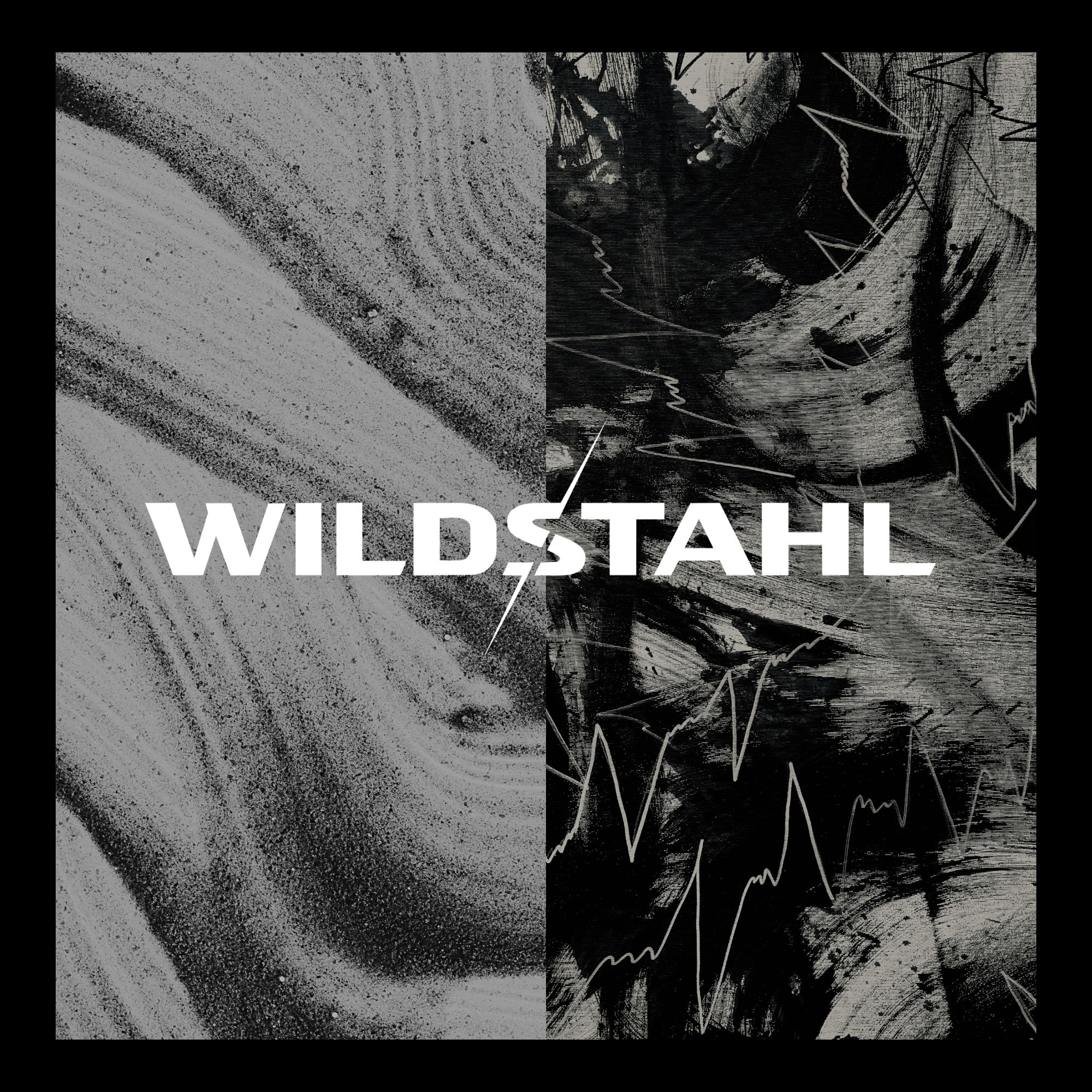 Wildstahl brand cover: the wordmark in heavy white type over black-and-white textured steel artwork